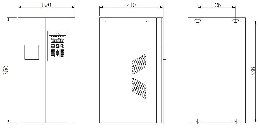 Fonte de alimentação para o aquecimento por indução 8-15 kW (Montado na parede)