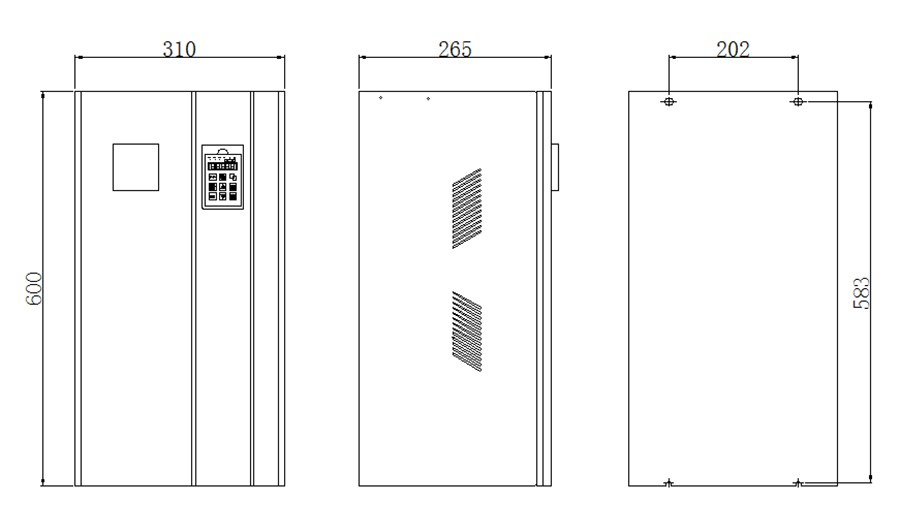 Fonte de alimentação para o aquecimento por indução 40-80 Kw (Montado na parede)