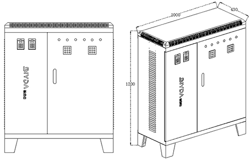 Fonte de alimentação para o aquecimento por indução 120-160 Kw (Em pé)