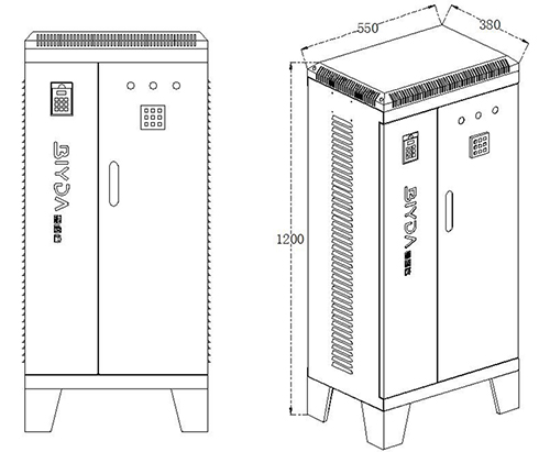Fonte de alimentação para o aquecimento por indução 100-160 Kw (Em pé)